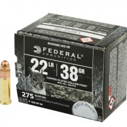 275 Munitions 22.lr Federal - 38gr Cuivré