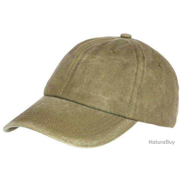 Casquette Baseball Verte en Coton Delave Vintage Fliep Taille unique Vert
