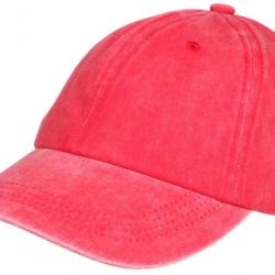 Casquette Baseball Rose Coton Delave Vintage Fliep Taille unique Rose