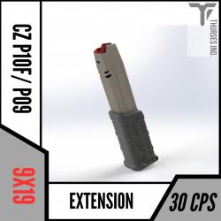 Extension chargeur cz p10f p09 9mm talon rallonge 30 coups THURSES INDUSTRIES
