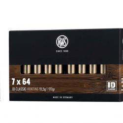 Cartouches RWS 7x64 ID CLASSIC 177GR (11.5grammes)