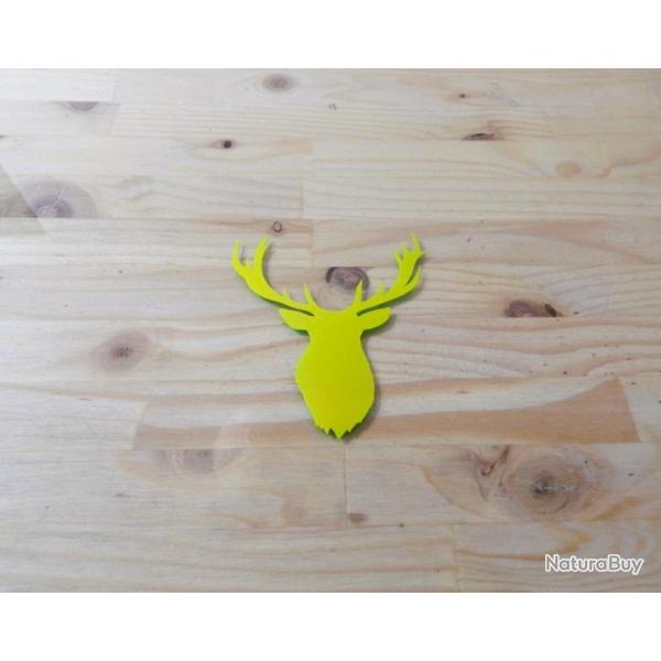 Autocollant - Cerf - Vert/jaune