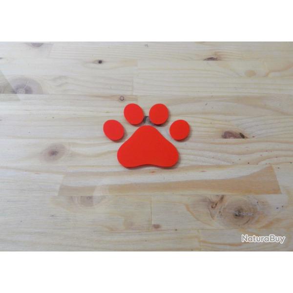 Autocollant - patte de chien - Rouge