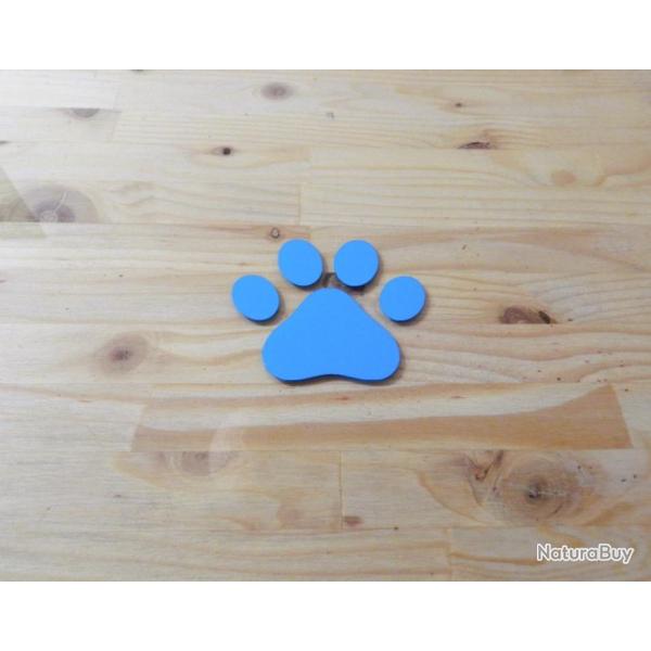 Autocollant - patte de chien - Bleu