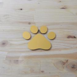 Autocollant - patte de chien - Or