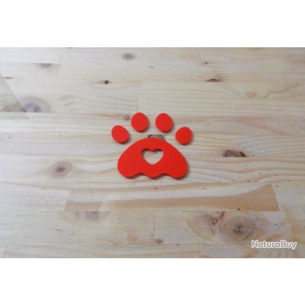 Autocollant - patte de chat - Rouge