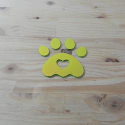 Autocollant - patte de chat - Jaune/Vert