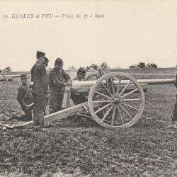 CPA - École a feu-Piece de 75 Rate N° 125