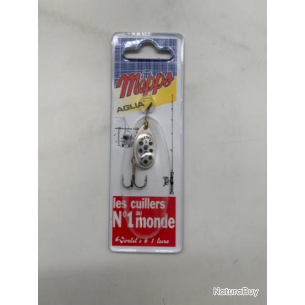 Cuillre tournante Mepps aglia taille 2 4,5g argent points noirs