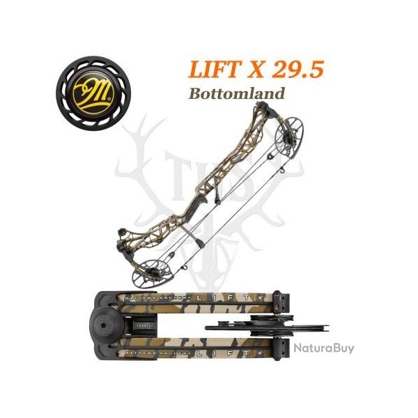 Mathews LIFT X 29.5 - Arc Compound Ultra-Lger Puissance & Prcision 348 FPS 50-60# Gaucher Mossy Oa