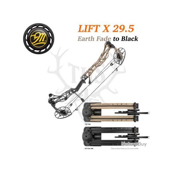 Mathews LIFT X 29.5 - Arc Compound Ultra-Lger Puissance & Prcision 348 FPS 50-60# Gaucher Earth Fa