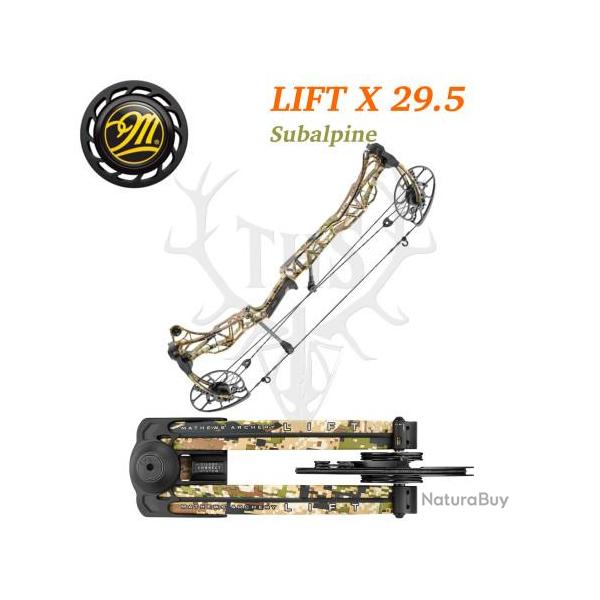 Mathews LIFT X 29.5 - Arc Compound Ultra-Lger Puissance & Prcision 348 FPS 50-60# Droitier Optifad