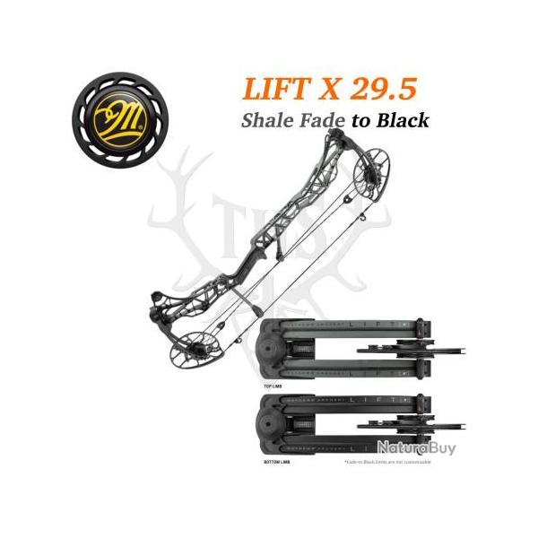 Mathews LIFT X 29.5 - Arc Compound Ultra-Lger Puissance & Prcision 348 FPS Gaucher 55-65# Shale Fa