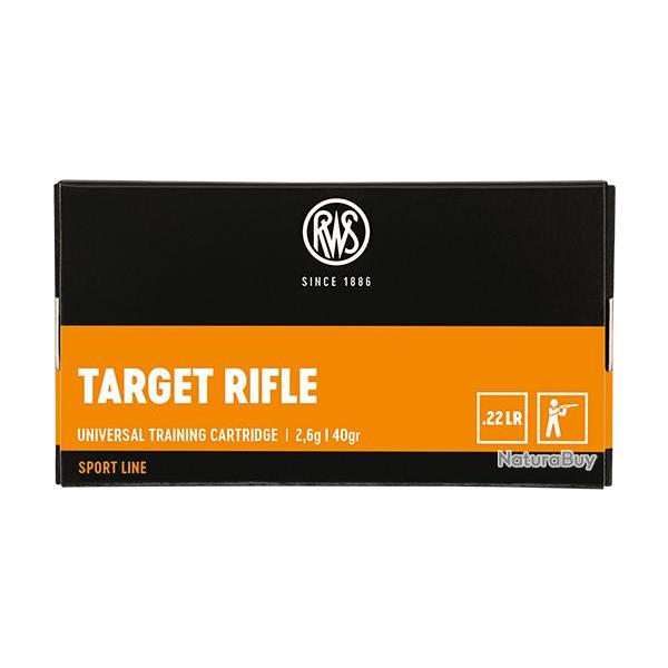 BOITE DE 50 CARTOUCHES RWS TARGET RIFLE CAL.22LR 40GR