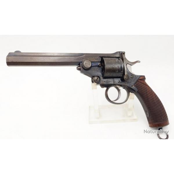 REVOLVER A SYSTEME DE BRISURE WEBLEY / PRYSE CALIBRE 38 - 380 VENDU PAR I. HOLLYS & SONS LONDON - GB