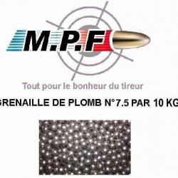 Grenaille de plomb durci N°7.5 par 3Kg