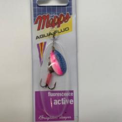 Cuillère tournante Mepps aglia fluo taille 2 4,5g rose et bleu