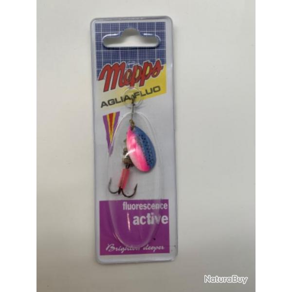 Cuillre tournante Mepps aglia fluo taille 2 4,5g rose et bleu