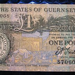 Guernsey billet de  ONE POUND 1991  superbe