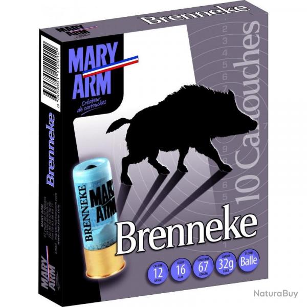 Cartouches Mary Arm Calibre 12 BALLE BRENNEKE 32g
