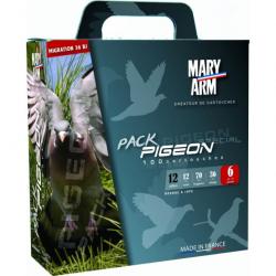 PACK 100 CARTOUCHES MARY ARM PIGEON 36 BJ CAL 12 - PB 6