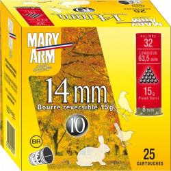 25 CARTCOUCHES MARY ARM CAL 32 15G 14MM PB 7