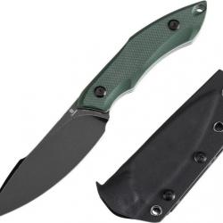 Couteau Tenable Luccio Green Lame Harpon Acier Sandvik 14C28N Manche G-10 Etui Kydex G007A1