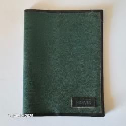 Protège cahier ou livre Brevia vert, vintage, 17, 5 x 23.5 cm , imitation cuir