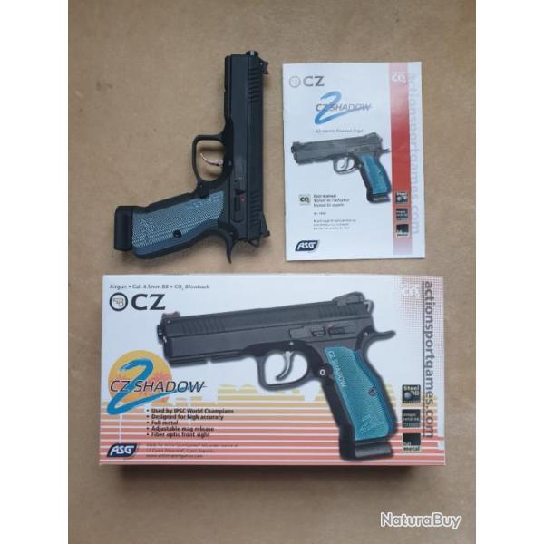 Pistolet rplique CO2 4.5 mm ASG CZ Shadow 2 Blowback