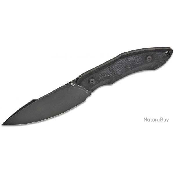 Couteau Tenable Luccio Black Lame Harpon Acier Sandvik 14C28N Manche G-10 Etui Kydex G007A2