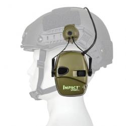 Cache-Oreilles Anti-Bruit Électroniques Protection Auditive Tir et Chasse Réduction 82dB Vert