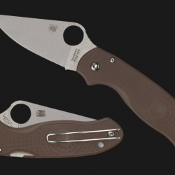 Spyderco Para 3 Sprint Run C223PBN15V - Manche FRN Marron, Lame CPM 15V