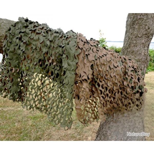 Filet de Camouflage Camosystems vendu au mtre - 1 x 2.20m - Marron/Vert Fort