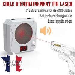 Cible d'entrainement au tir laser avec batterie rechargeable et niveaux de difficulté - Stock France