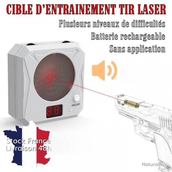 Cible d'entrainement au tir laser avec batterie rechargeable et niveaux de difficult - Stock France