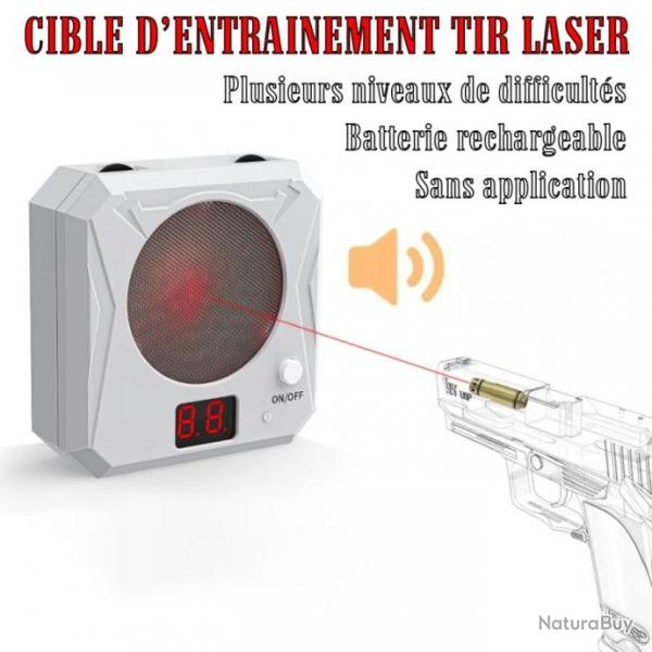 Cible d'entrainement au tir laser avec batterie rechargeable et niveaux de difficult