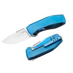 N1.BL Couteau pliant Lionsteel "N.ONE" Titanium bleu