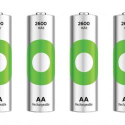 Pack de 4 Batteries AA ReCyko 2600mAh GP Batteries