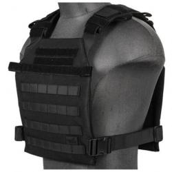 GILET TACTIQUE AIRSOFT PORTE-PLAQUES LANCER TACTICAL Noir