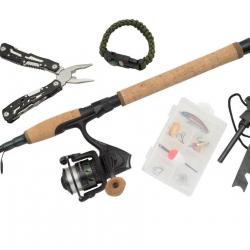 Combo Spinning Tele Abu Garcia Diplomat Wilderness Survival 130g 2m10 5.2:1 3kg 2 - 10g 56cm 79cm