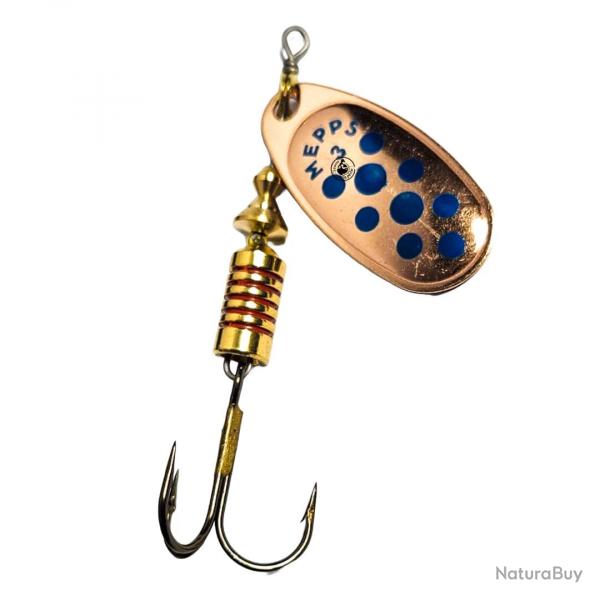 Cuiller Tournante Mepps Comet Cuivre Points Bleus 6,5g n3
