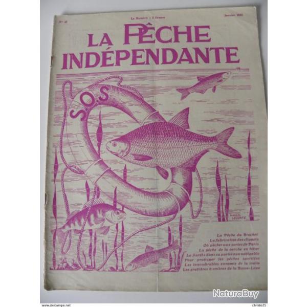 Revue La Peche Independante N47 Janvier 1933 : La Peche Au Brochet