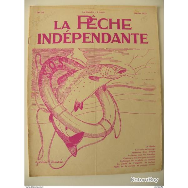 La Pche Indpendante n95 Janvier 1937 Pche sur le Doubs
