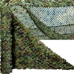 Filet de Camouflage 3x4M Vert Jungle Forêt pour la Chasse la Pêche Terrasse Cache Ombre Neuf