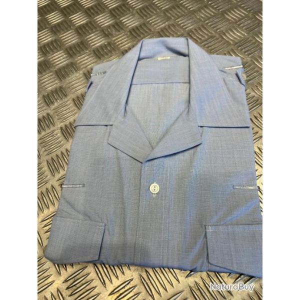 chemise chemisette homme bleu clair neuf type militaire taille 41/42 neuf