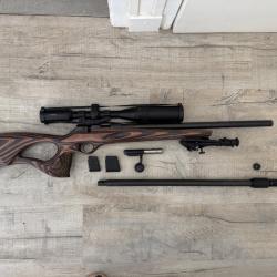 CZ 457 THUMBHOLE 22LR + CANON 17HMR + TUNER + LUNETTE HAWKE VANTAGE 4-12X40 AO MILDOT