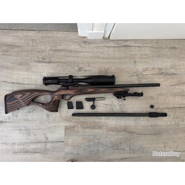 CZ 457 THUMBHOLE 22LR + CANON 17HMR + TUNER + LUNETTE HAWKE VANTAGE 4-12X40 AO MILDOT