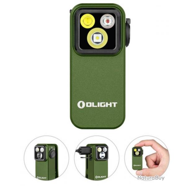 Olight Oclip Pro GREEN | Lampe gilet tactique 500 lm & lumire rouge