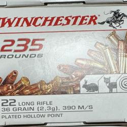 22LR Winchester SUPER X 36 gr LHP Copper Plated Boite de 235 1