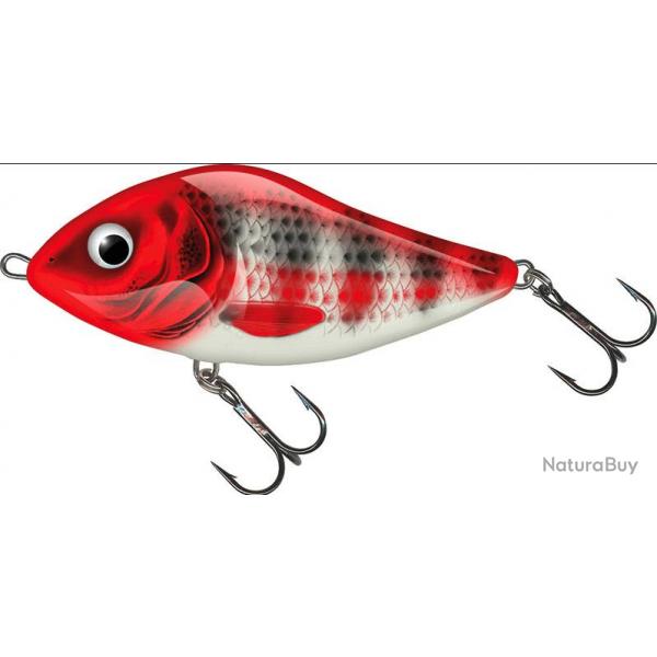 Poisson nageur coulant SLIDER 7 cm - SALMO Red Head Striper